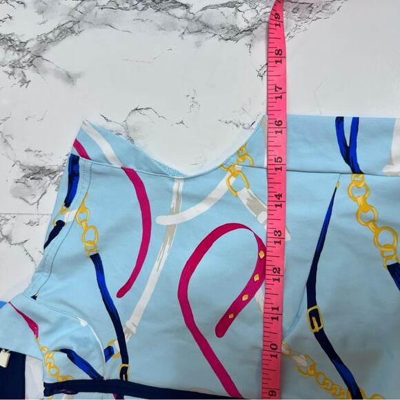 SanSoleil UV50 SolStyle Ice Dress Sz S ribbon buckle print golf NWT - Picture 5 of 6